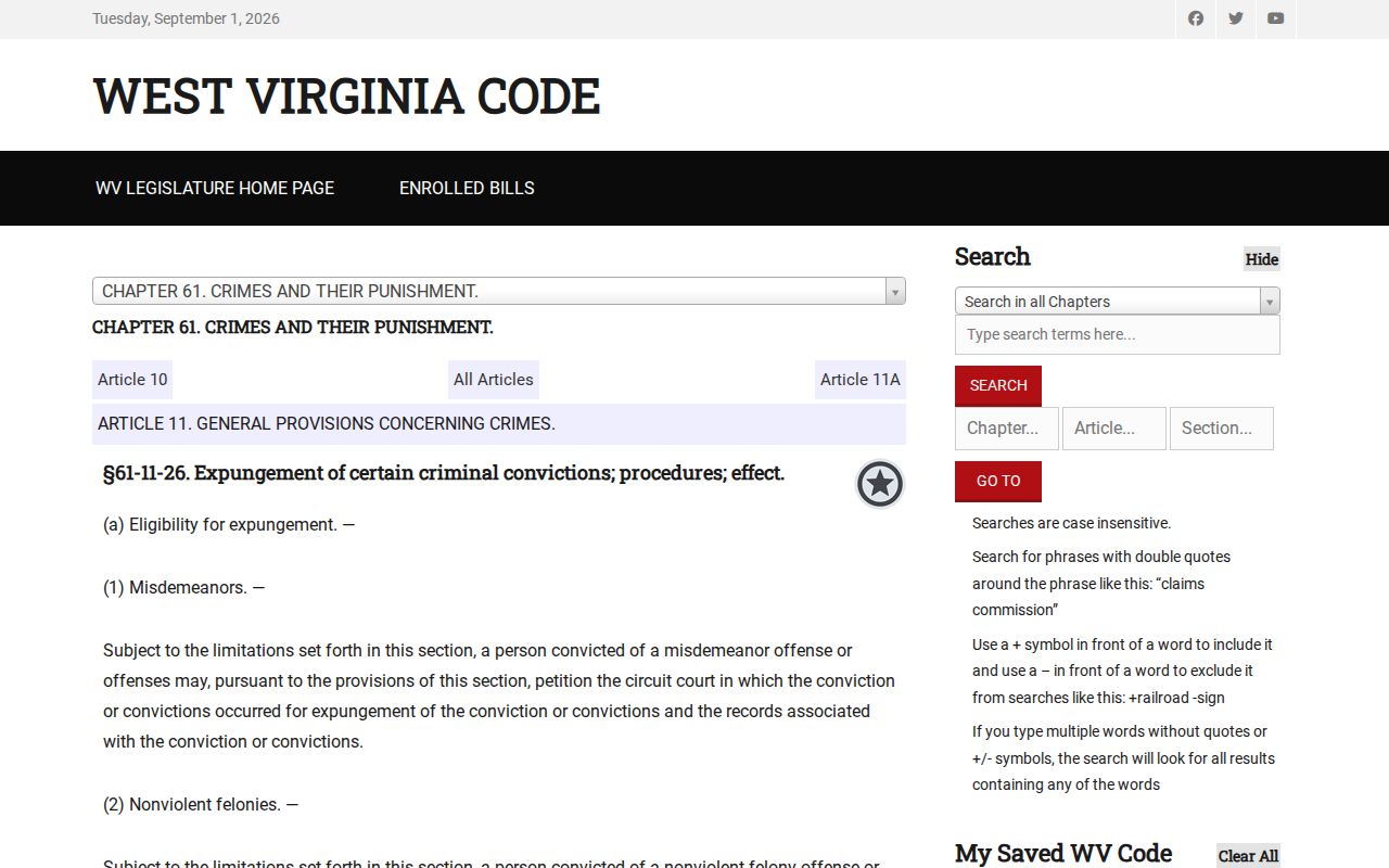 West Virginia booking-photo law resource for Wayne County records
